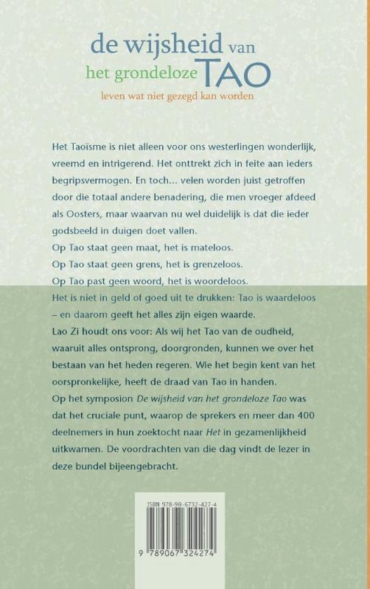 Symposionreeks 30 - de wijsheid van het grondeloze Tao - Afbeelding 3