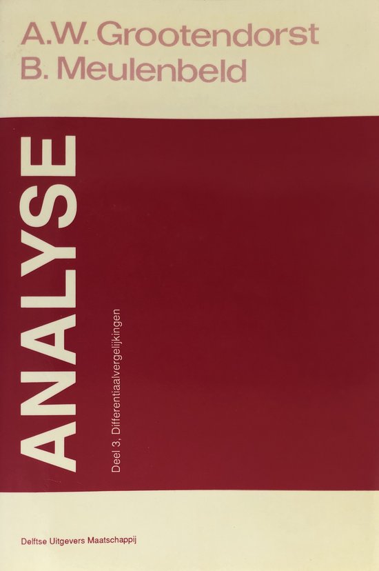 Analyse Deel 3 - Differentiaalvergelijkingen