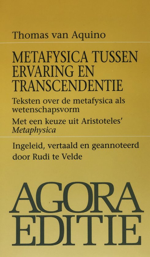 Agora editie metafysica tussen ervaring en transcendentie