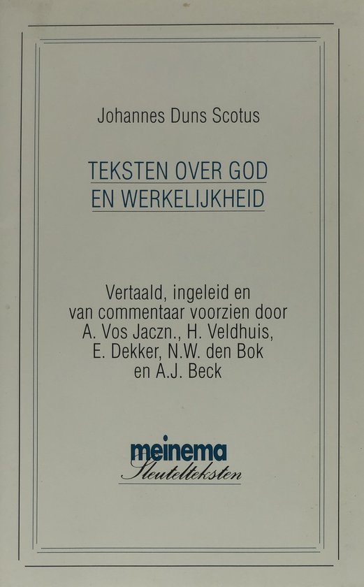 Teksten over God en werkelijkheid / druk 1