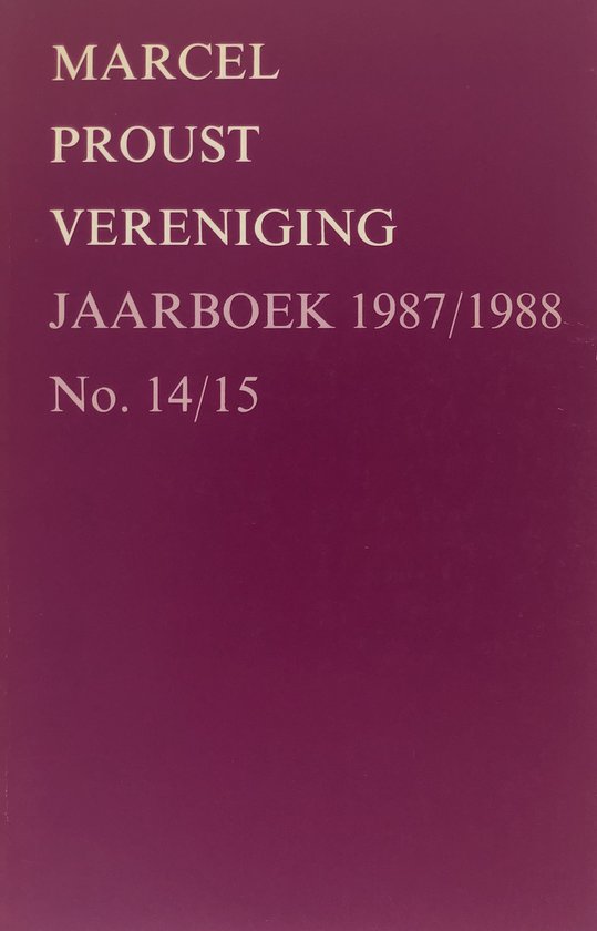 1987/1988 Jaarboek marcel proust vereniging