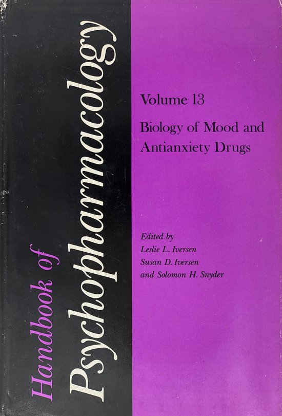 Handbook of Psychopharmacology